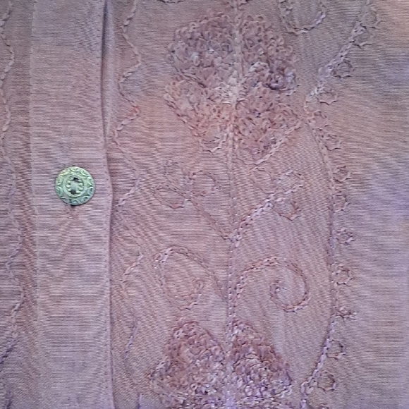 NEW! S Parsley & Sage Grape Button-Front Blouse with Bell Sleeves 4156 - Picture 6 of 8